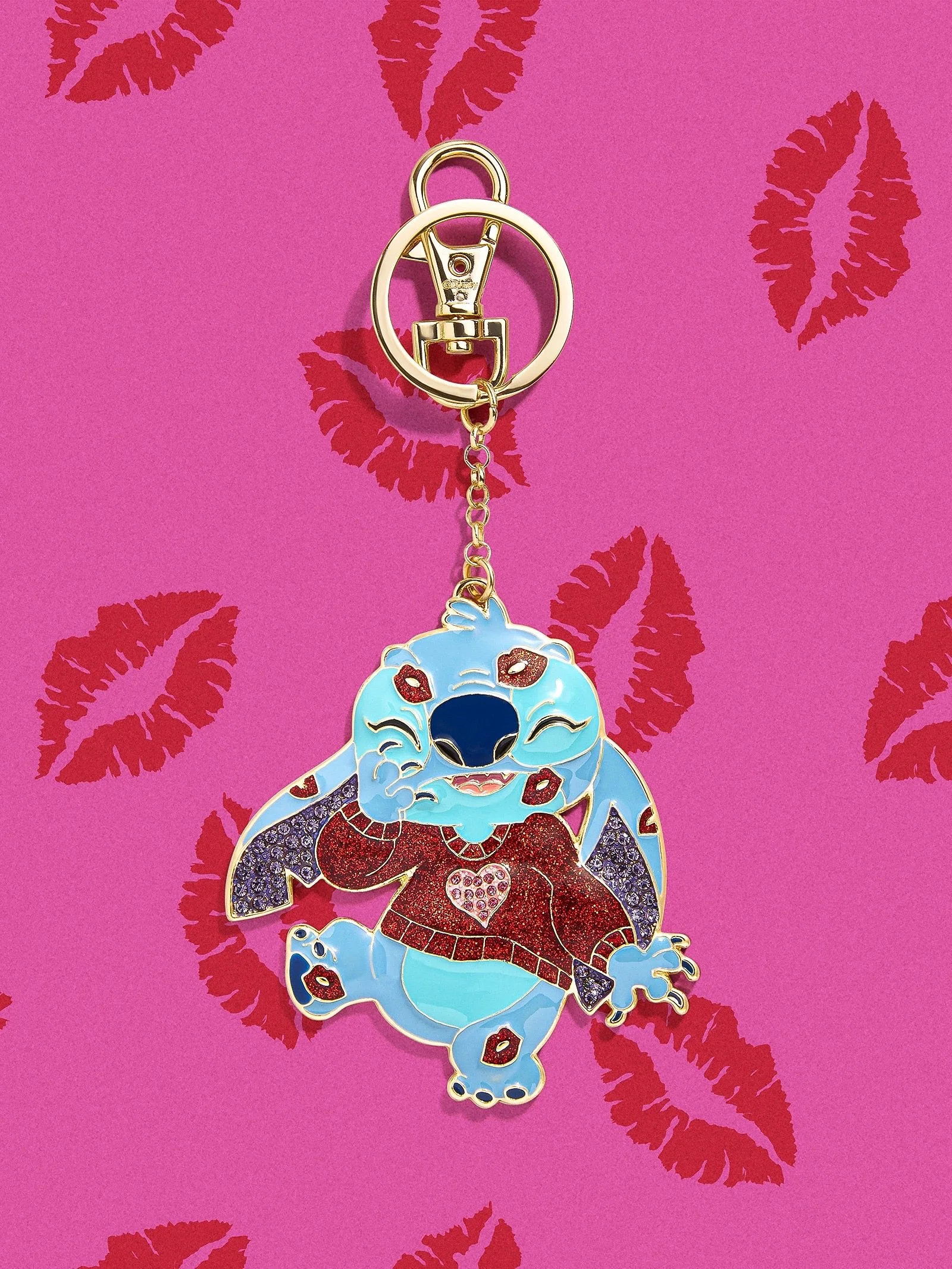 Disney×BAUBLEBAR スティッチ　3D バッグチャーム Disney Stitch 3D Bag Charm - Blue – Stitch keychain – BaubleBar